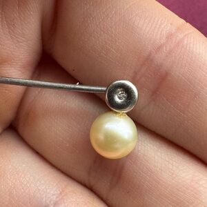 Vintage Hawaii Maui divers solid 10k gold genuine diamond/pearl pendant